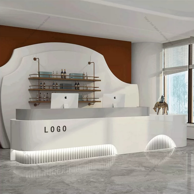 Office Furniture Company - Meja Resepsionis Minimalis Modern, Desain Khusus