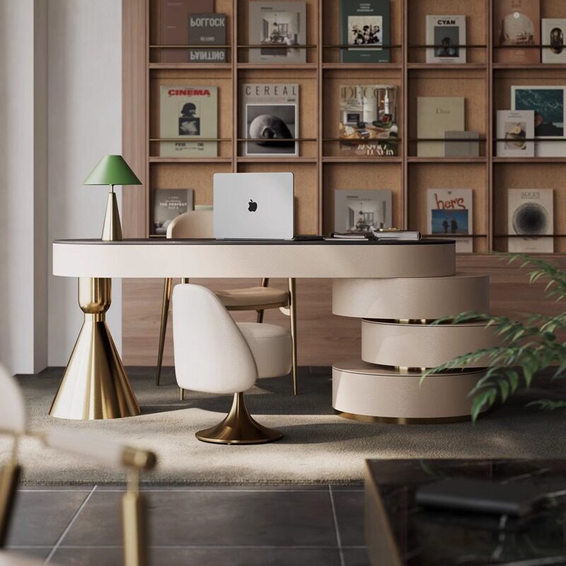 Office Furniture High End - Meja Kerja Batu Sinter Mewah Italia