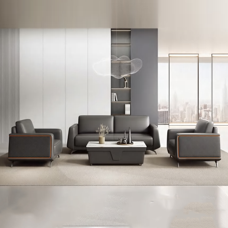 Office Furniture Company - Set Sofa Kantor Kulit Mewah Modern