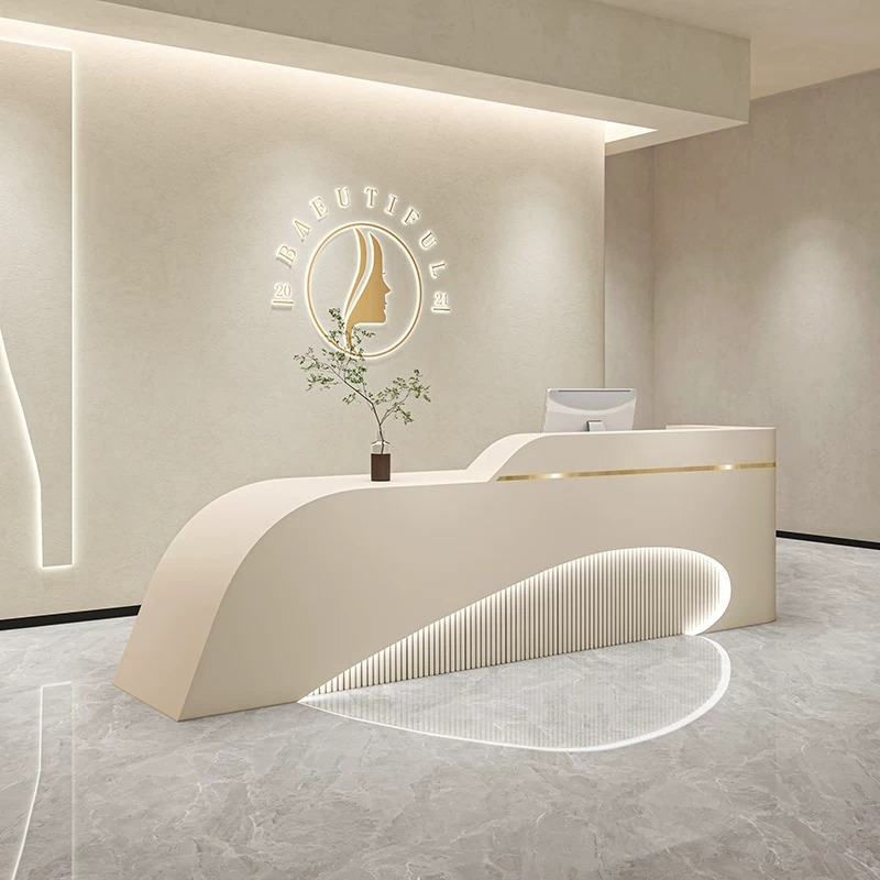 Office Furniture High End - Meja Resepsionis Salon Kecantikan Kelas Atas