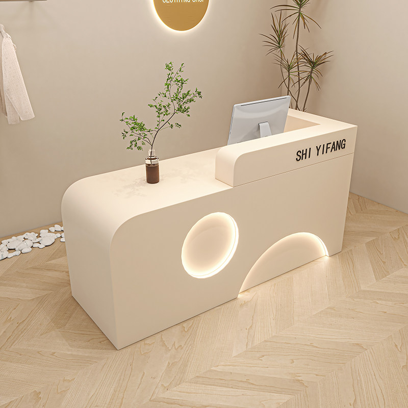 Meja Kasir Gaya Krim Prancis M - Office Furniture High End ulasan dan harga
