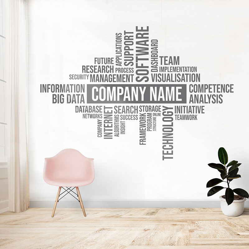 Stiker Dinding Nama Bisnis Kus - Office Furniture Company ulasan dan harga
