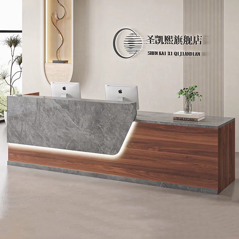 Meja Resepsionis Rumah Kecanti - Office Furniture Logo ulasan dan harga