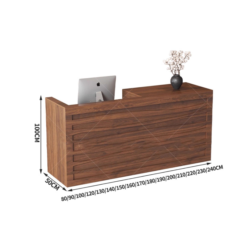 Meja Resepsionis Kantor Mewah  - Office Furniture Logo ulasan dan harga