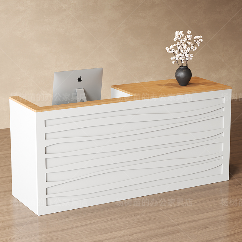 Meja Resepsionis Kantor Mewah  - Office Furniture Logo ulasan dan harga