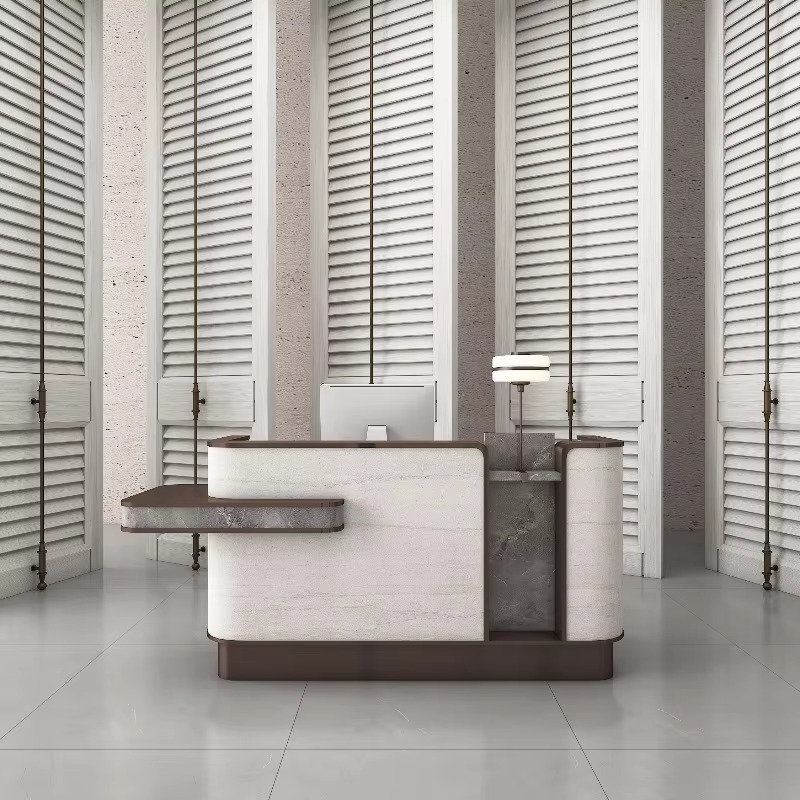 Meja Resepsionis Hotel yang Ca - Office Furniture Logo ulasan dan harga