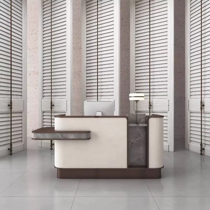 Meja Resepsionis Hotel yang Ca - Office Furniture Logo ulasan dan harga