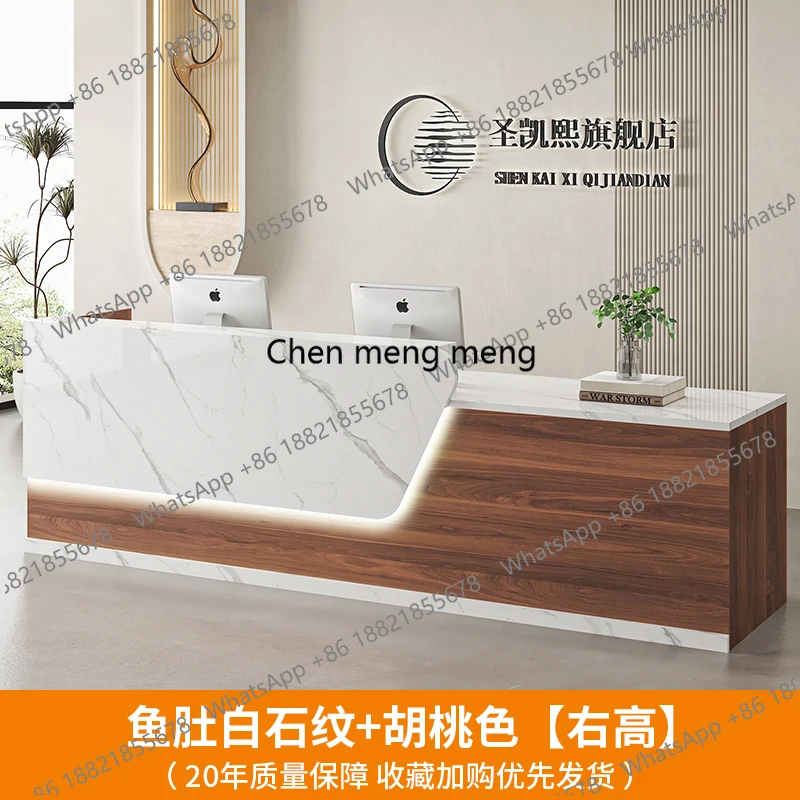 Meja Resepsionis Salon Modern  - Office Furniture Logo ulasan dan harga