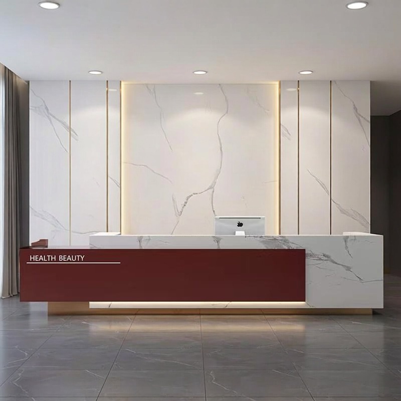 Meja Resepsionis Minimalis Mod - Office Furniture High End ulasan dan harga