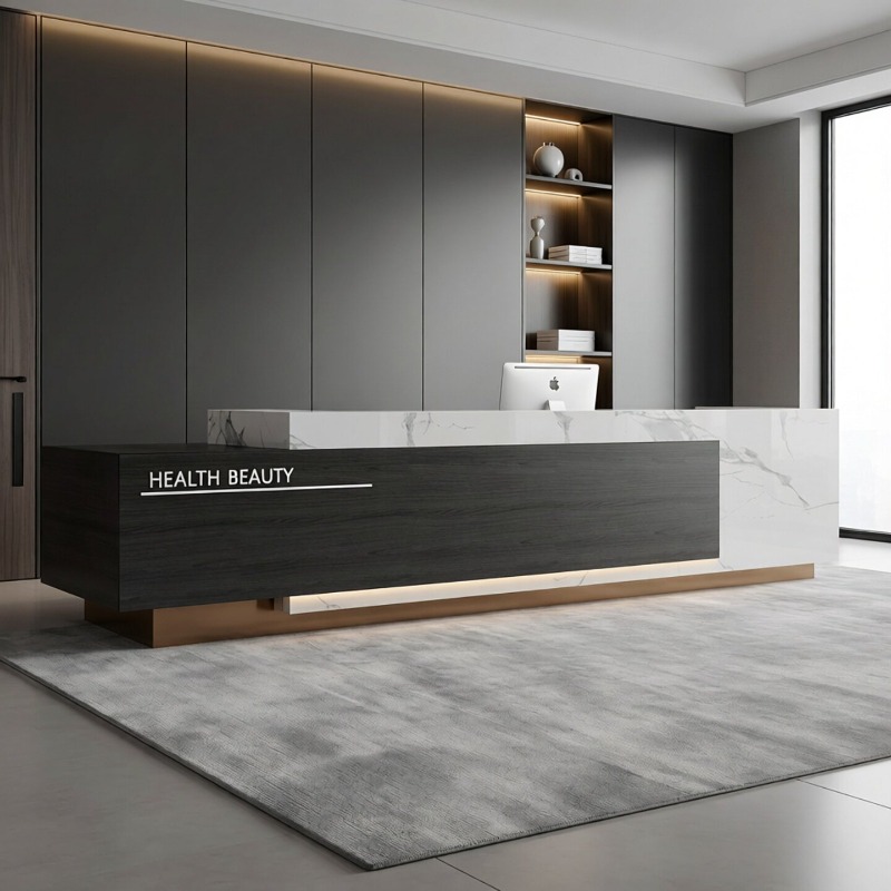 Meja Resepsionis Minimalis Mod - Office Furniture High End ulasan dan harga