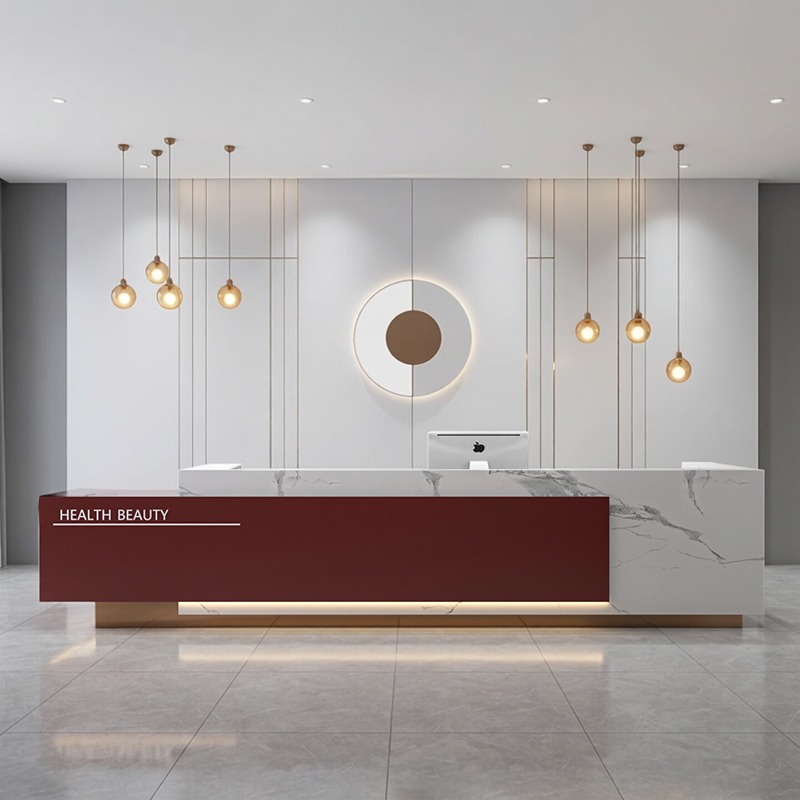 Meja Resepsionis Minimalis Mod - Office Furniture High End ulasan dan harga
